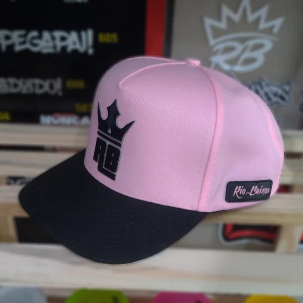 Boné Trucker Rosa de Tecido